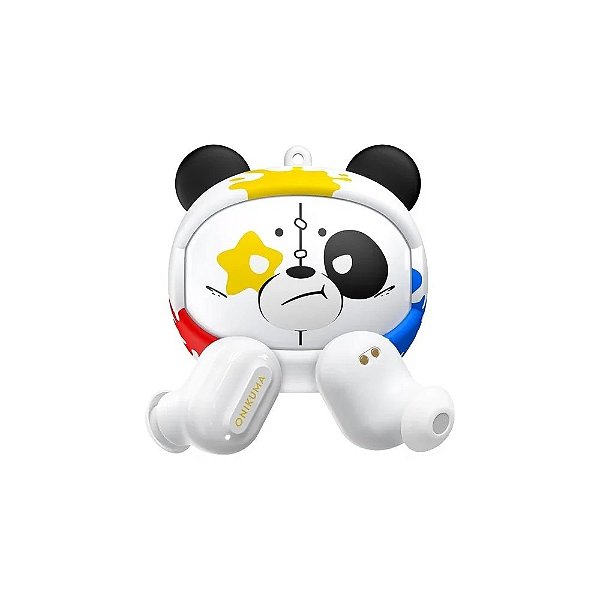 Fone de Ouvido Onikuma T20 TWS Space Bear BT Branco