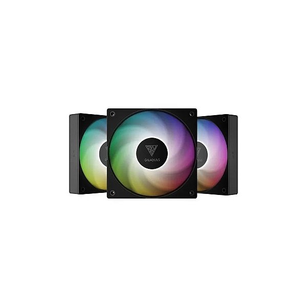 Cooler Ventilador Gamdias Notus M1-1203 PWM 3 Ventiladores Preto *G