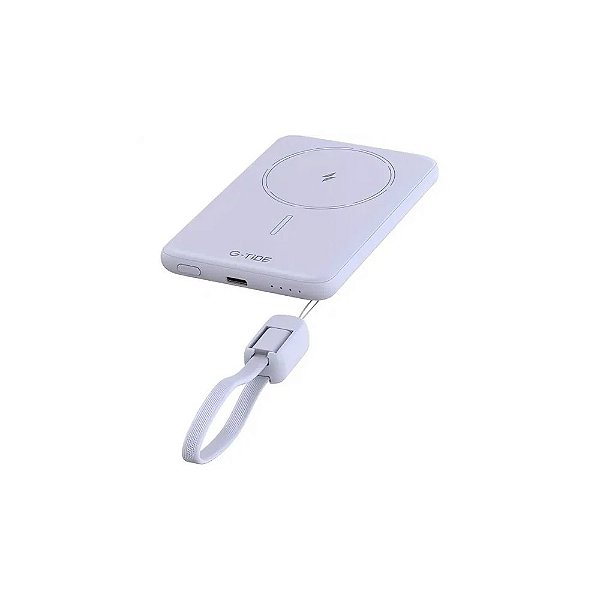 Carregador Portátil G-Tide Slim 01 5000MAH Roxo Sem Fio