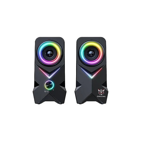 Caixa de Som Multimídia Onikuma L6 RGB Preta