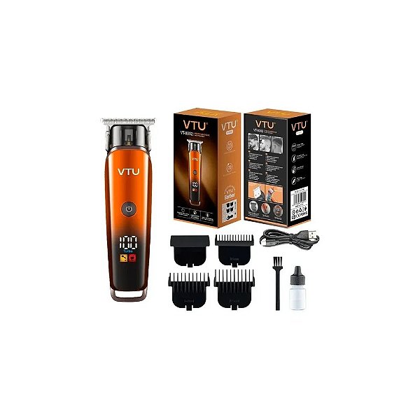 Cortador de Cabelo VTU-8002 Recarregável Laranja/Preto