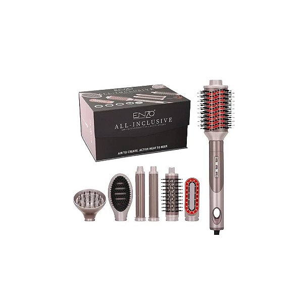 Secador Multiestilizador Enzo All-Inclusive EN-507 7 Em 1 1500W 2V - Rose