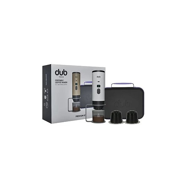 Cafeteira Portátil Dub DBCM Premium Kit 3 En 1 USB-C - Light White