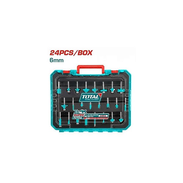 Kit de Brocas Fresa Total TACSR12406 - 24 Peças
