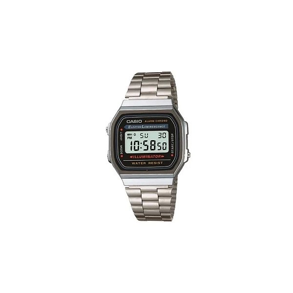 Relógio Casio Masculino Digital A168WA-1WDF Prata