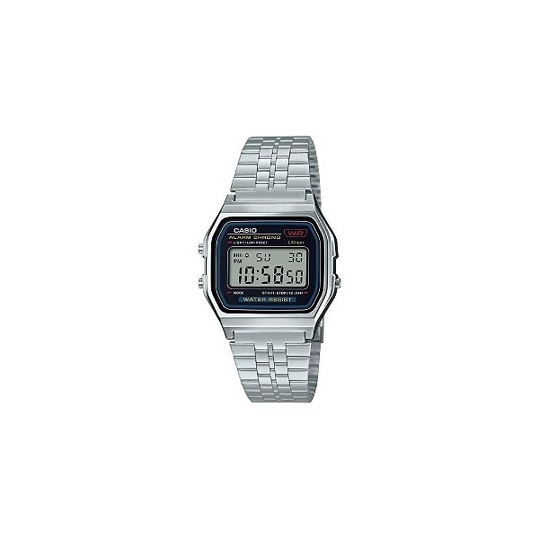 Relógio Casio Feminino Digital A159WA N1DF Prateado