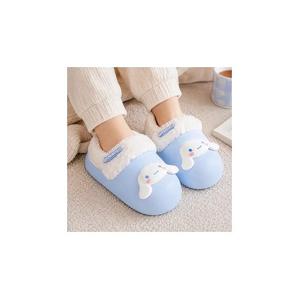 Pantufas Cinnamoroll Azul Claro Antiderrapantes 35 A 40
