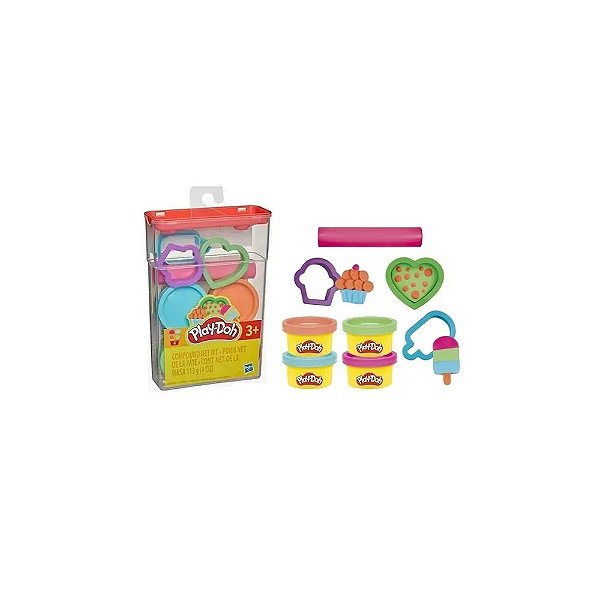 Kit Criativo Play-Doh Hasbro Doces em Pote 113 G