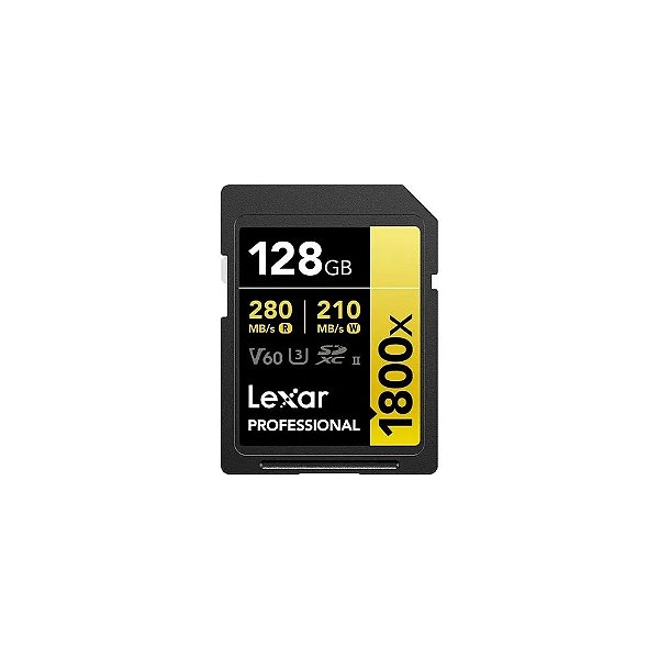 Cartão de Memória SD Lexar 128GB 280-210MB Gold Series