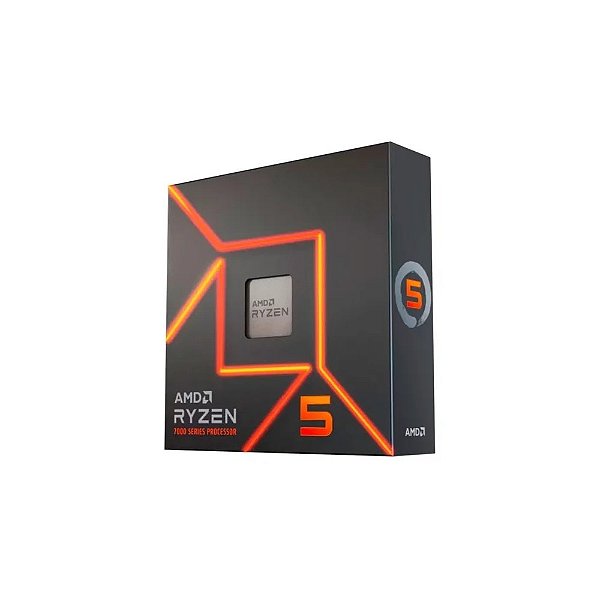 Processador AMD AM5 Ryzen 5-7600X 5.3GHz 38MB 100-100000593WOF Sem Cooler