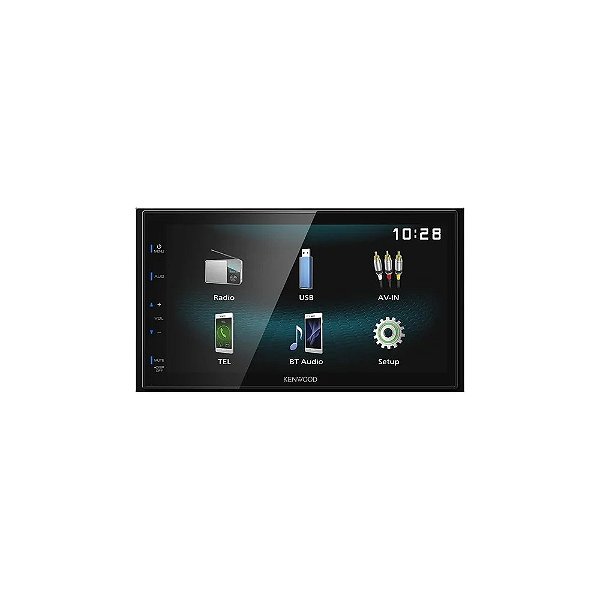 Toca MP4 Automotivo Kenwood DMX120BT Tela de 6,8" com Bluetooth/USB - Preto
