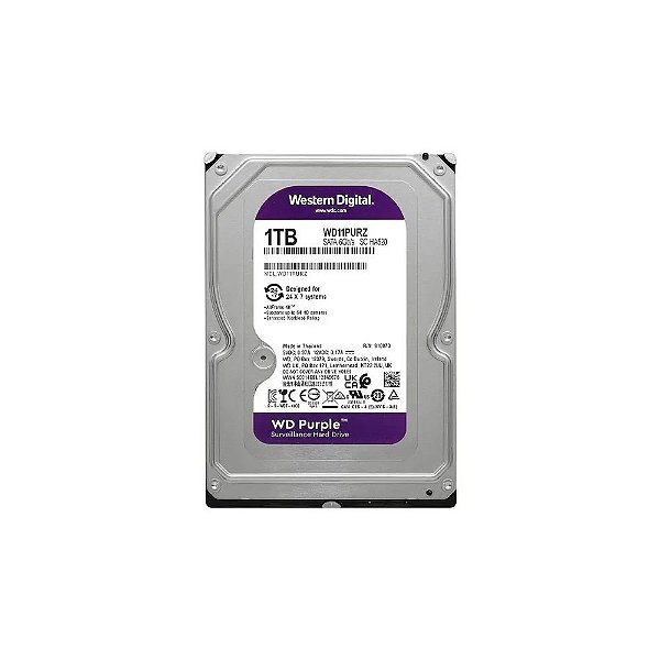 Disco rígido 3,5" Western Digital WD11PURZ Purple 1TB 64MB 5400RPM - SATA 2