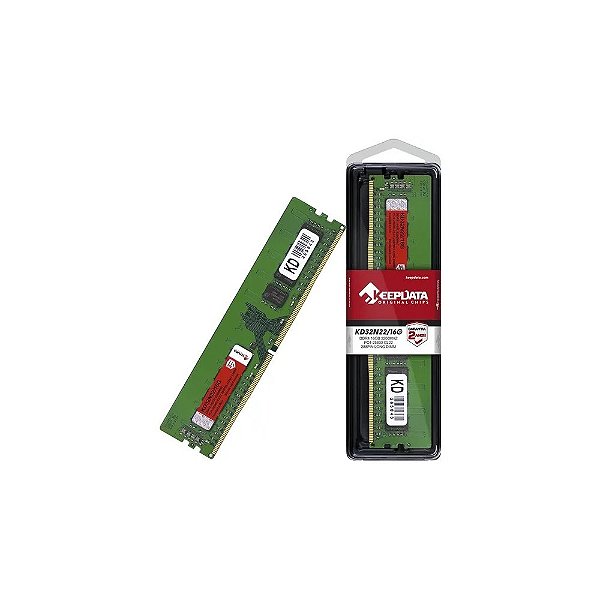 Memória RAM para PC Keepdata KD32N22/16G de 16GB DDR4/3200MHZ - Verde