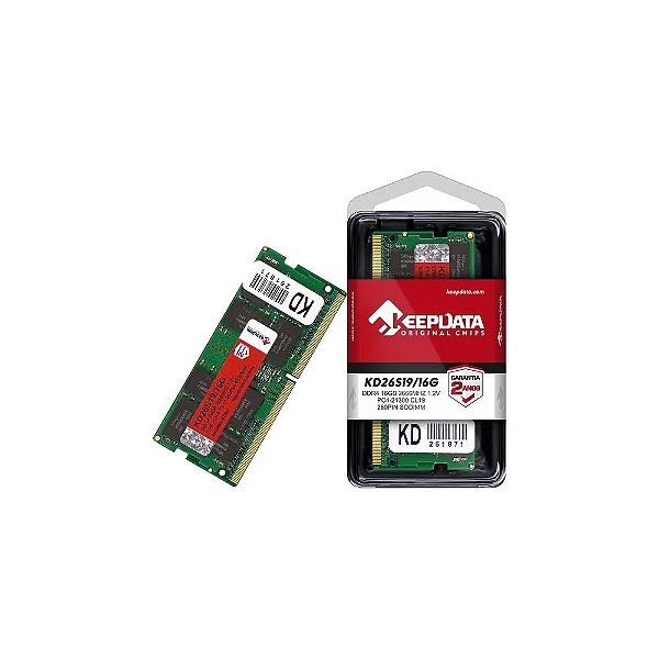 Memória RAM para Notebook Keepdata de 16GB KD26S19/16G DDR4/2666MHZ - Verde