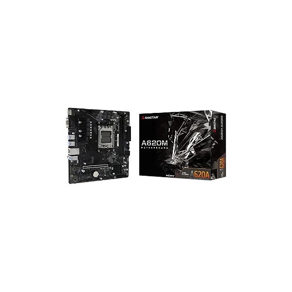 Placa Mãe AM5 Biostar A620MH Aurora HDMI DDR5 PCI 3.0 Uatx