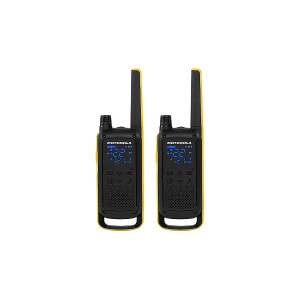 Walkie Talkie Motorola T470 FRS GMRS 35 Milhas/Bivolt - Preto/Amarelo