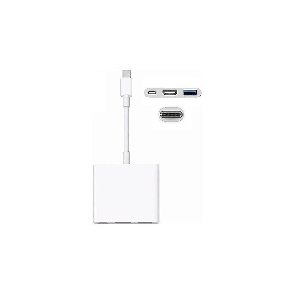 Adaptador Apple MUF82ZM/A Multiporta USB-C para AV Digital - Branco