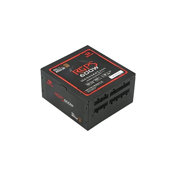 Fonte de Alimentação para PC Redragon RGPS GC-PS003 80 Plus Bronze/ATX Full Modular/600W/Bivolt - Preto