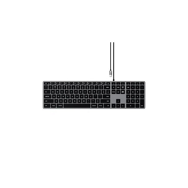 Teclado Satechi Slim W3 ST-UCSW3M para Mac com Iluminação/USB-C (Inglês) - Cinza Espacial
