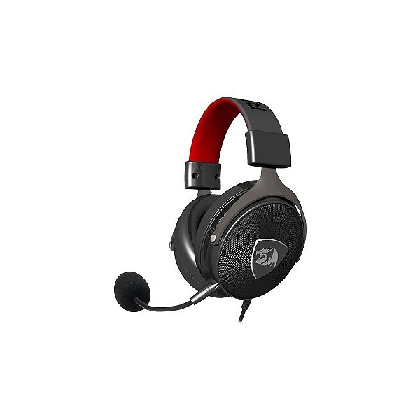 Headset Gamer Redragon Icon H520 Microfone Omnidirecional/7.1 Virtual/50MM - Preto/Vermelho