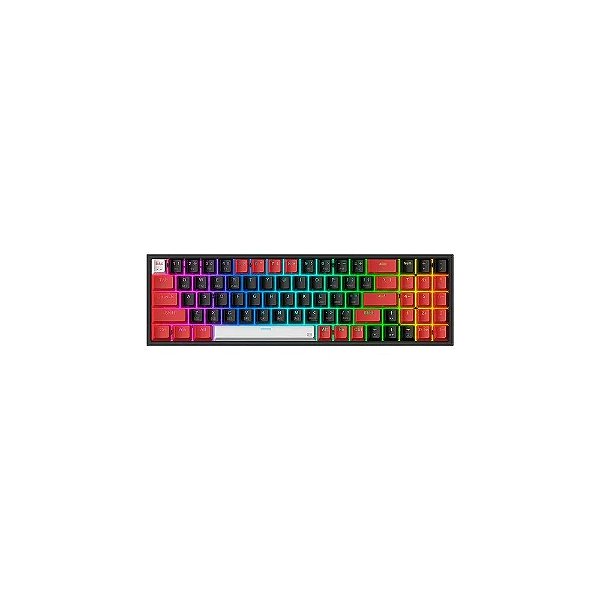 Teclado Gamer Redragon Pollux Pro K628RGB-Pro-BRW Switch Red Bluetooth/Cabo/Sem Fio - Preto