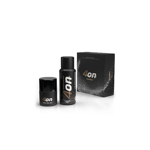 Kit de Laca 4ON Totalspin 100ML + Areia de Carbono 30G - Preto