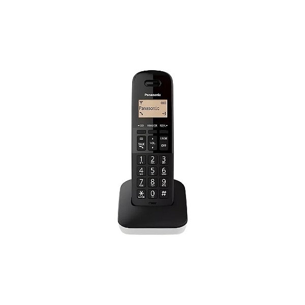 Telefone Sem Fio Panasonic KX-TGB310LAW com Identificador de Chamadas - Preto/Branco