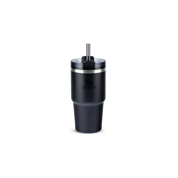 Copo Stanley Flowstate Quencher H2.0 591 ML - Preto (com Canudo)