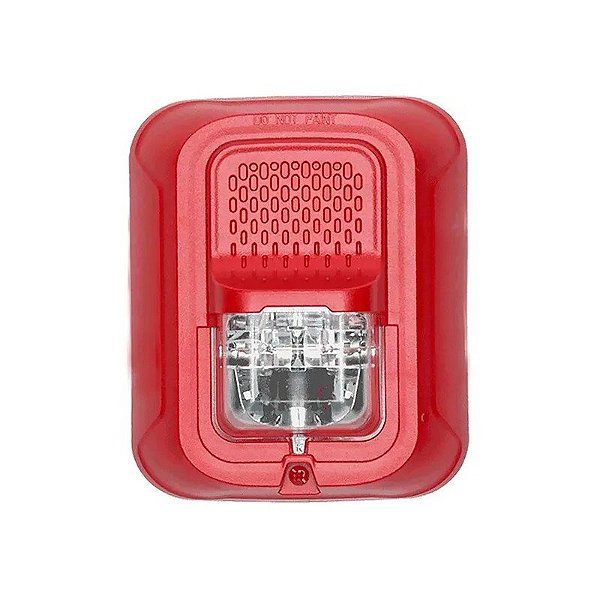 Sirene Estroboscópio Firelite SRL-SP para Sistema de Alarme Contra Incêndios - Vermelho