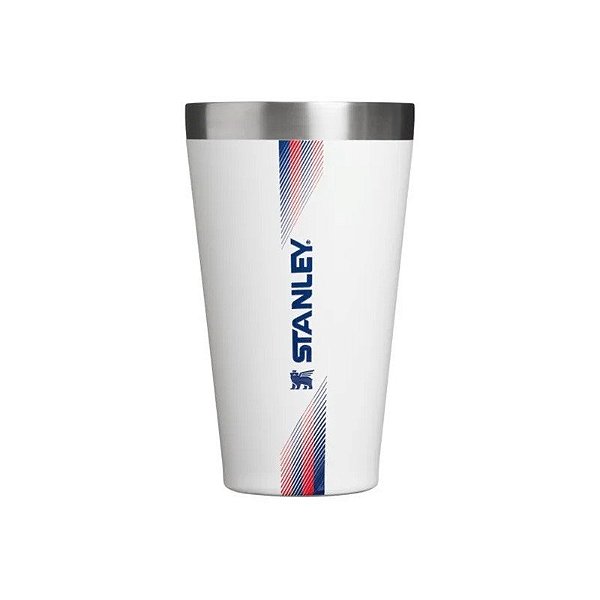Copo Stanley Stacking Pint 437ML - Equipe Branco Azul Escuro