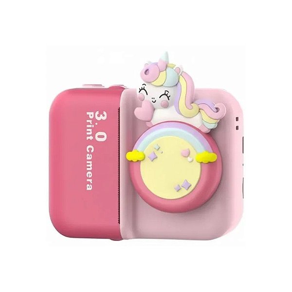Câmera Impressora Infantil Unicórnio para Colorir A-DV936 - Rosa