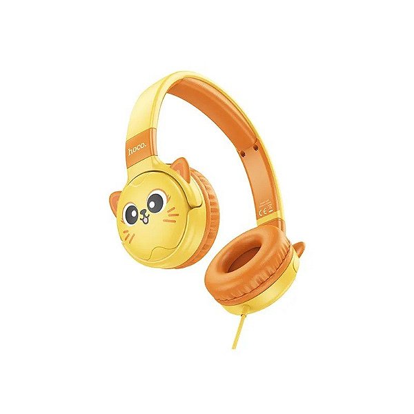 Fone de Ouvido Hoco W60 Infantil Bluetooth - Amarelo