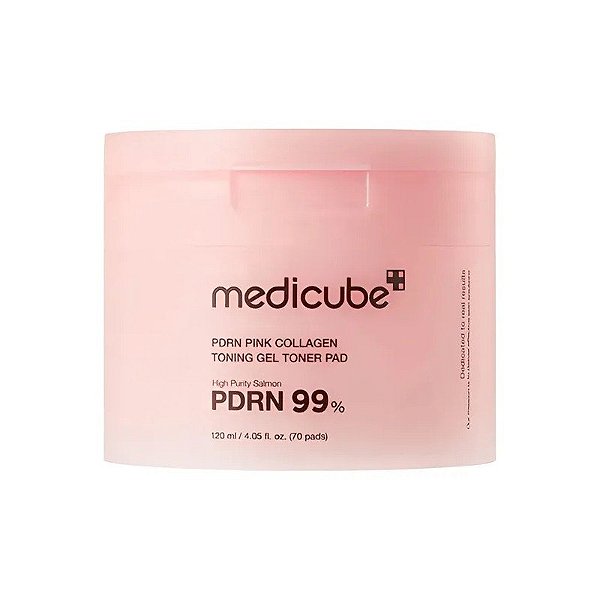 Disco Esfoliante Medicube Pink PDRN com Salmão, 70 Unidades.