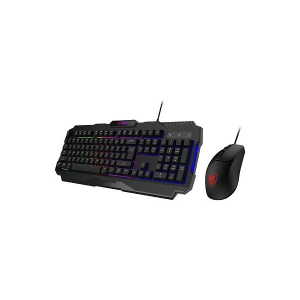 Kit de Teclado MSI + Mouse Gamer Forge GK100 RGB - Preto