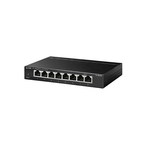 Switch TP-Link TL-SG108 8 Portas Ethernet 10/100/1000 MBPS - Preto