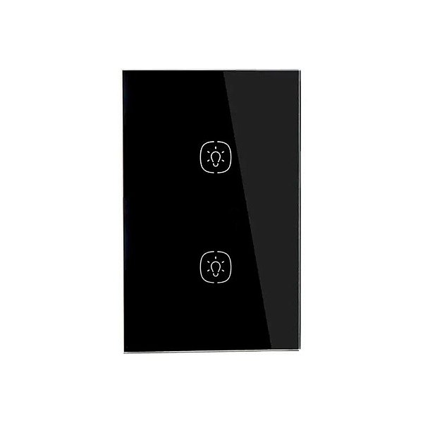 Interruptor de Parede Inteligente Smart Zemismart Zigbee ZN-U02U com 2 Botões - Preto