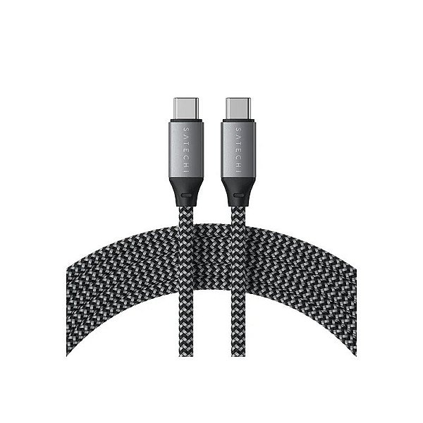 Cabo Satechi ST-TCC2MM USB-C para USB-C 100W/2M - Cinza Espacial