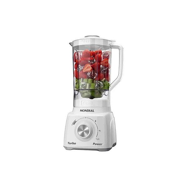 Liquidificador Mondial Turbo Power L-99-WG com 500W/3 Velocidades/220V - Branco