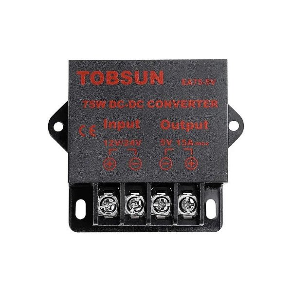Regulador de Voltagem Tobsun EA75-5V 75W - Preto