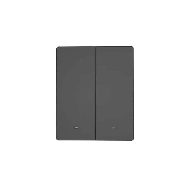 Interruptor de Parede Inteligente Smart Sonoff M5-2C-80 Bivolt/2 Botões - Cinza