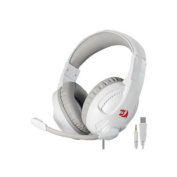 Fone de Ouvido Redragon H211W-RGB Cronus 3.5MM/USB - Branco