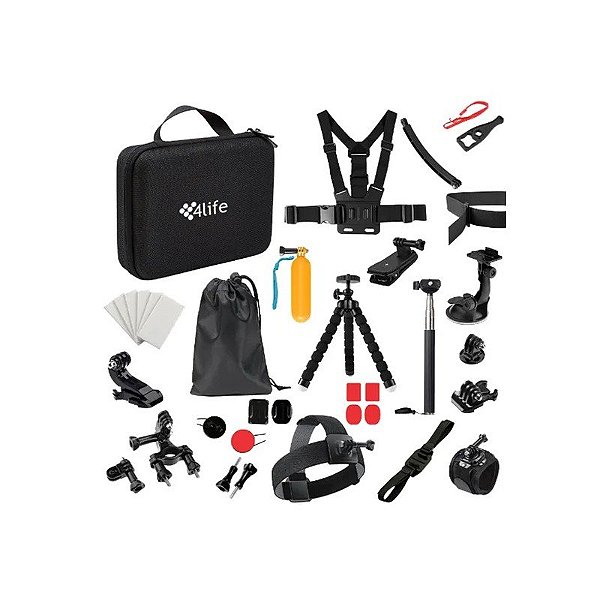 Kit de Acessórios 50 Em 1 Para Câmera De Ação Gopro FL50 - Preto