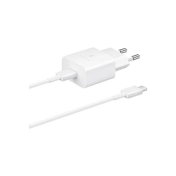 Carregador de Parede Samsung Power Adapter EP-T1510XWEGWW com USB-C/15W/3A - Branco