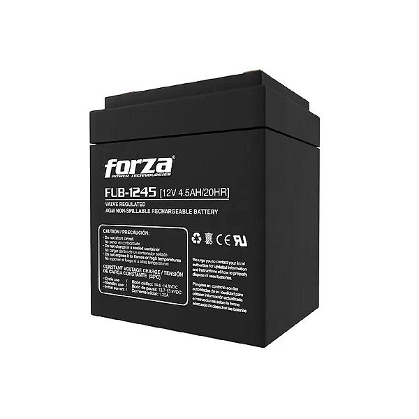 Bateria Força FUB-1245 Selada de 12V/4.5AH - Preto