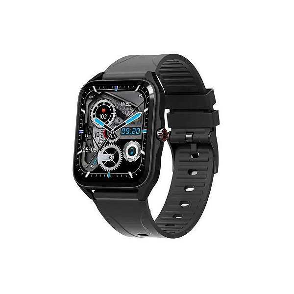 Relógio inteligente G-Tide Q1 de 1,83" com Bluetooth - Preto