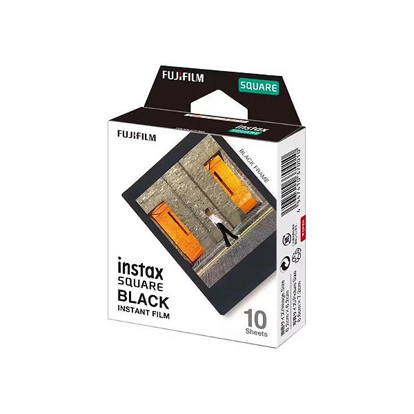 Pacote com 10 Filmes Fuji Instax para Instax Square Black