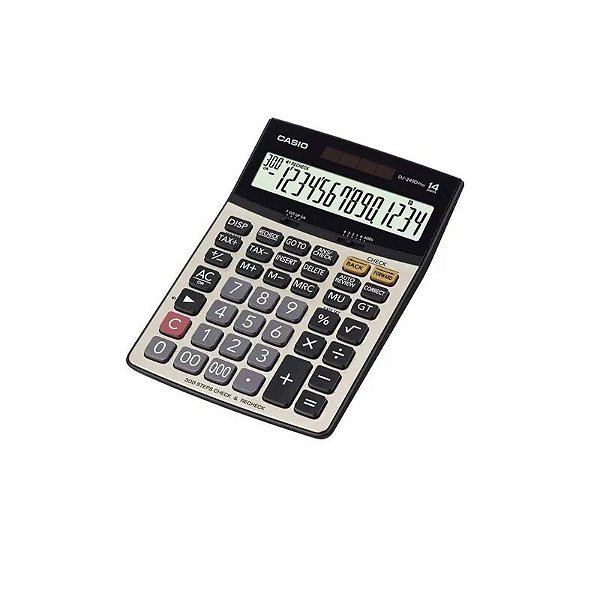 Calculadora Casio DJ-240D Plus Prata/Preto
