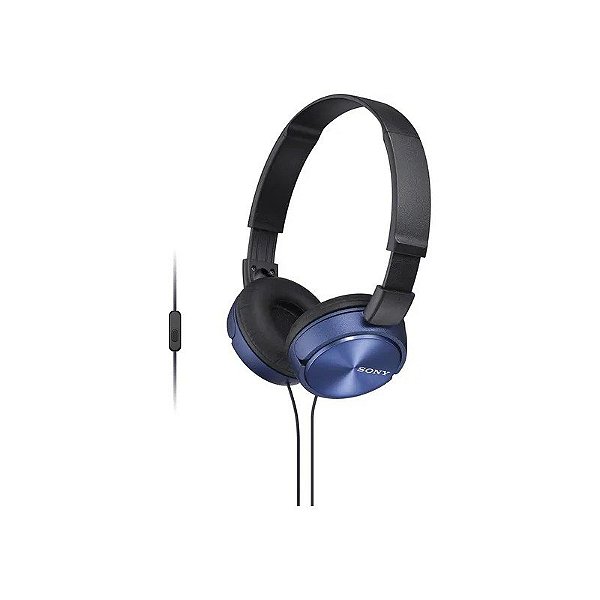 Fone de Ouvido Sony MDR-ZX310 AP com Microfone - Azul