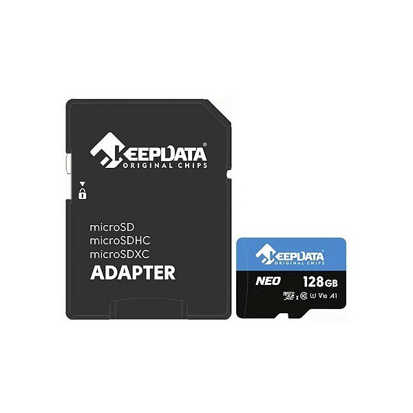 Cartão de Memória Micro SD Keepdata Neo KDMSDC10U1V10A1/128 de 128GB