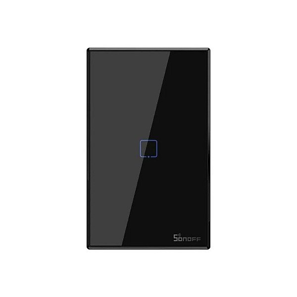 Interruptor de Parede Inteligente Sonoff T3US1C Wi-Fi/1 Botão/Bivolt - Preto